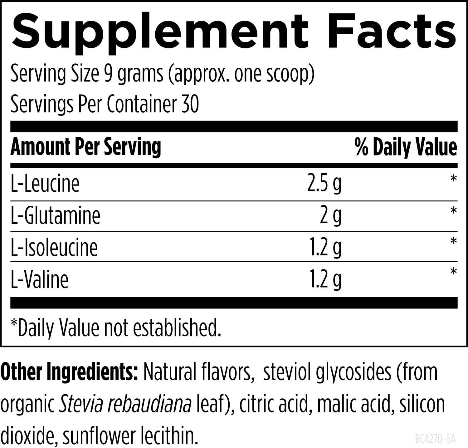 Designs for Health BCAA Powder with L-Glutamine - Branched Chain Amino Acids Powder + L-Glutamine Supplement to Support Muscles + Workouts - Orange Flavored Drink Mix (30 Servings / 270g)