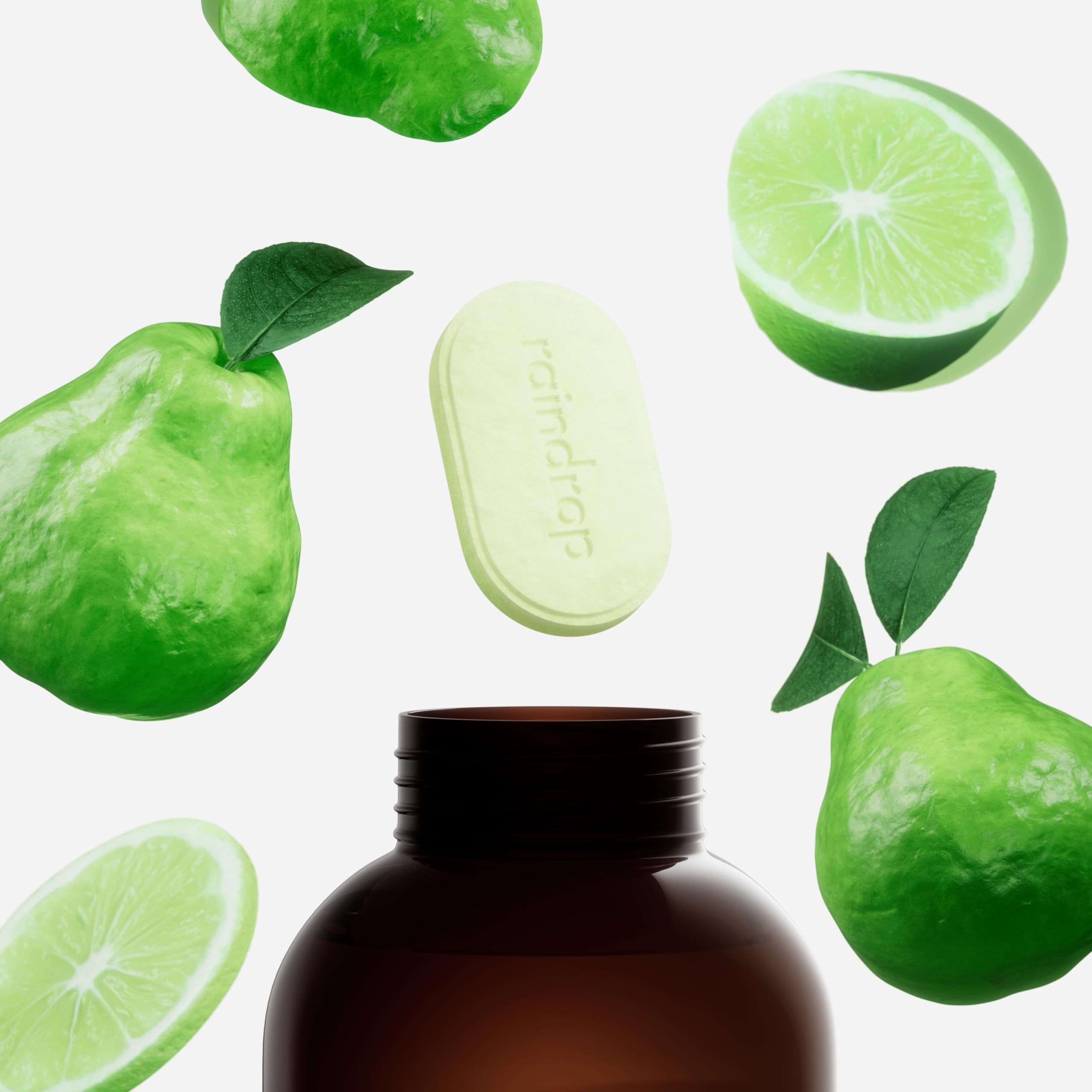 Raindrop Sustainable 4x Eco-friendly Hand Wash Refill Tablets, 1 Tablet = 1 Bottle of Soap 300 ml, Bergamot scented