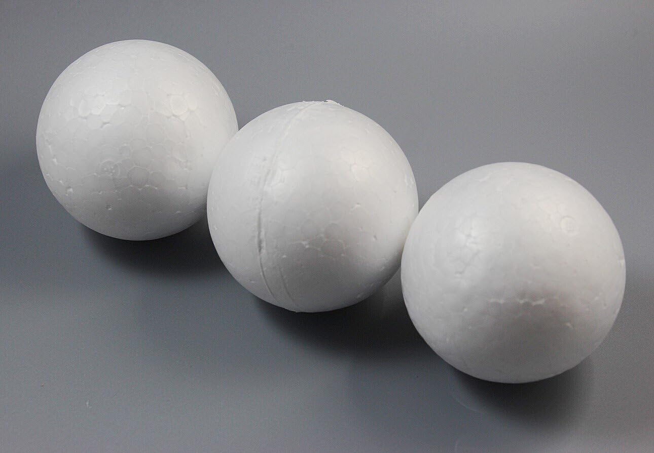 CHENGYIDA 15Pack 70mm/2.8" Balls Crafts Foam Smooth Foam Balls Smooth Polystyrene
