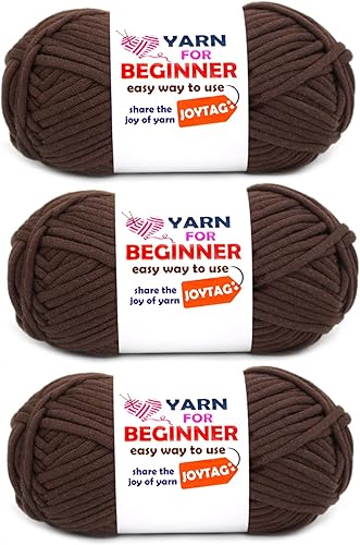 Miniatura 56 de Hilo para Crochet y Tejido, Hilo de Punto de Algodón para Crochet y Tejido para Principiantes con Puntadas Fáciles de Ver, Mezcla de Algodón-Nylon