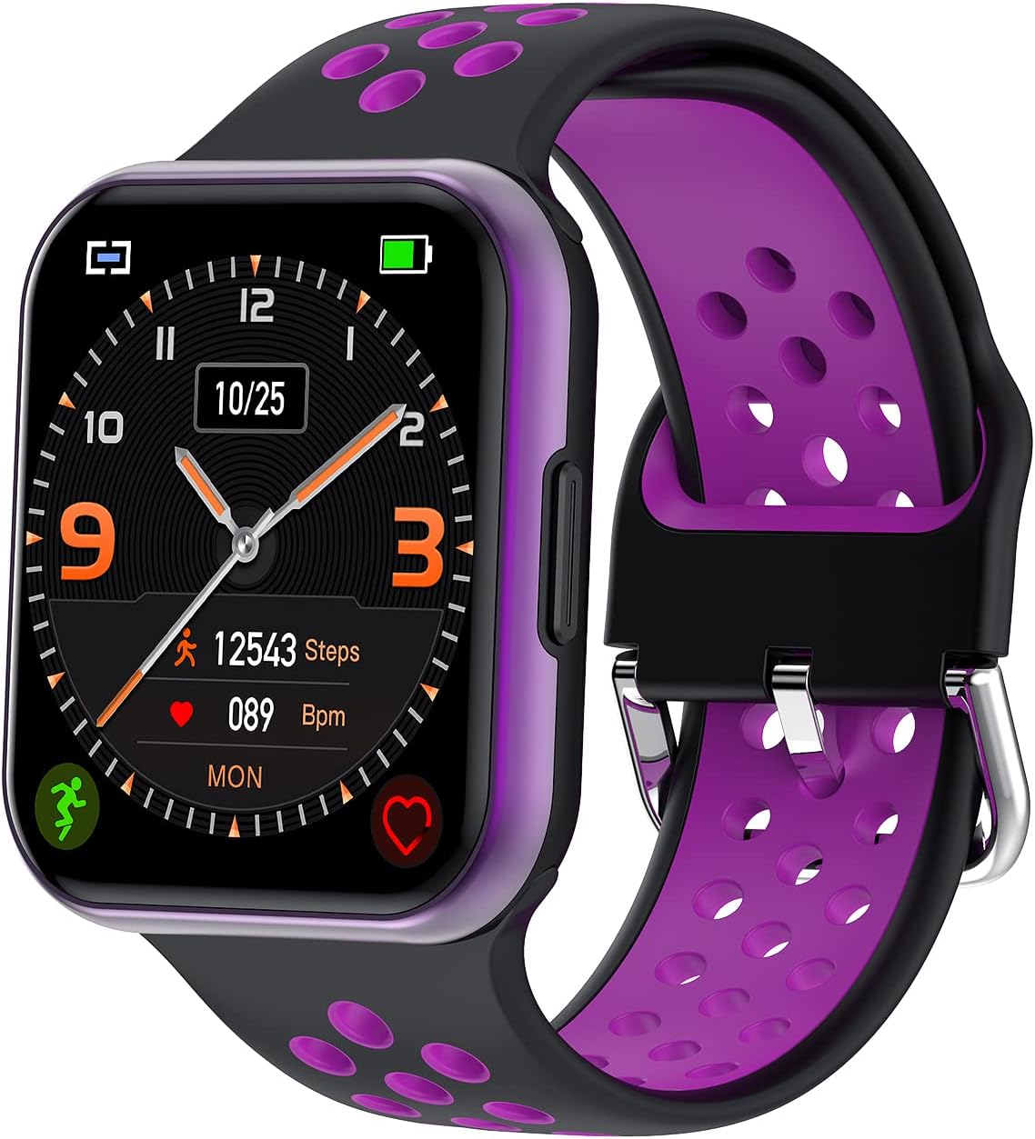 Smart Watch,Fitness Activity Tracker 1.72″Touch Screen Fitness Watch with Heart Rate Sleep Monitor,Blood Oxygen,Step Counter for Men Women Kids 3ATM Waterproof Smartwatch Sports for iOS Android