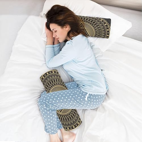 Miniatura 6 de Yuiboo Magic Mystery Boho - Almohada larga para cama de cuello redondo, almohada redonda suave, cilíndrica, almohada cervical, soporte para cama
