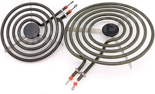 Miniatura 5 de Paquete de 4 quemadores eléctricos MP22YA, 2 x 6 pulgadas MP15YA y 2 x 8 pulgadas MP21YA, compatible con las gamas eléctricas Hardwick, Kenmore,