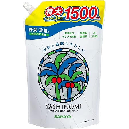 Amazon サラヤ ヤシノミ洗剤 野菜 食器用 つめかえ用 1500ml ヤシノミ ドラッグストア