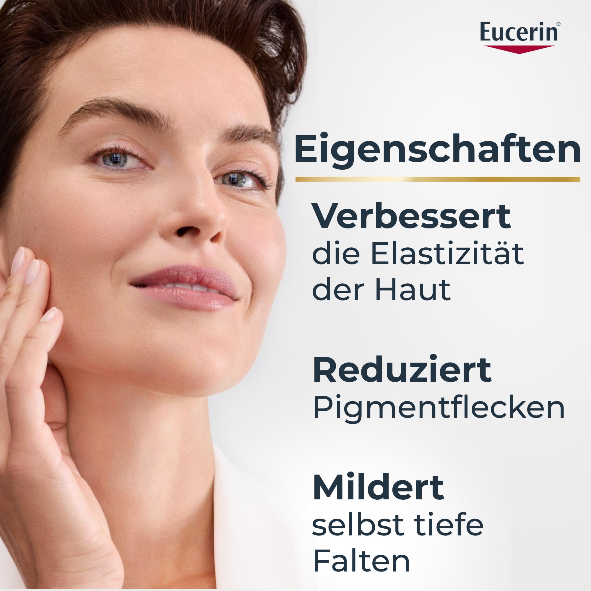 Eucerin Hyaluron-Filler + Elasticity 3D Serum 30 ml, Anti Aging Pflege | Gesichtsserum reduziert Pigmentflecken & tiefe Falten, verbessert die Hautelastizität, mit Hyaluronsäure & Thiamidol