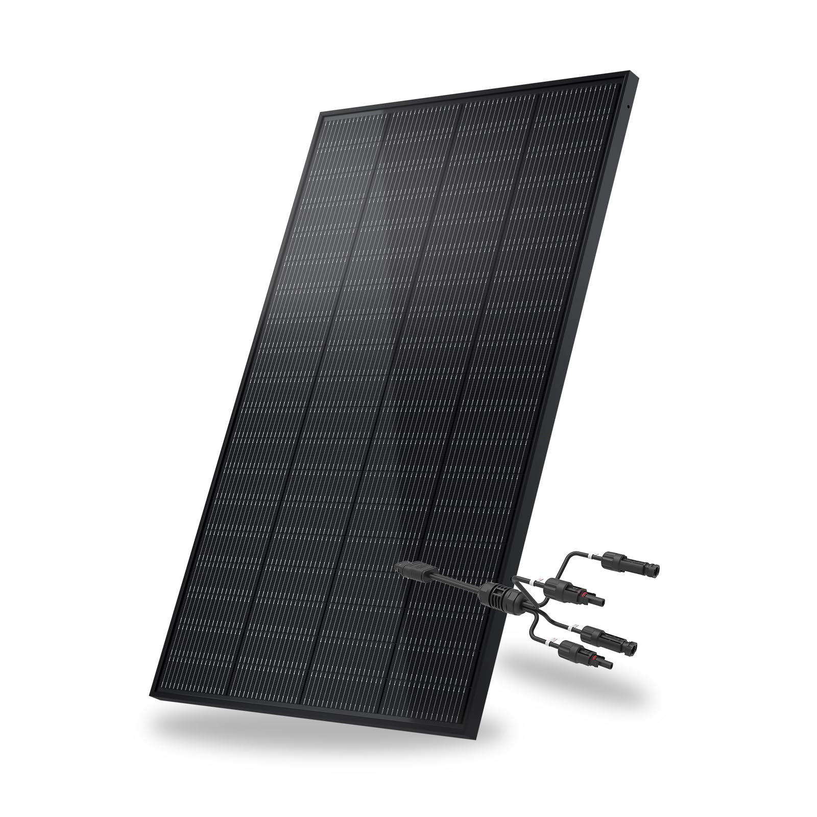 RAY 200W Full Black Solarmodul mit 1.5m MC4 Adapterkabel – Hochleistungs-Photovoltaikmodul für Balkonkraftwerk – N-Typ Monokristallin 25 % Effizienz – Plug & Play
