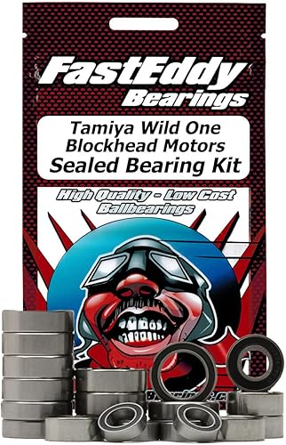 FastEddy Bearings Compatible con el kit de rodamientos sellados Tamiya Wild One Blockhead Motors