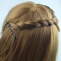 Vista 5 de Juego de 330 horquillas negras de 2.2 pulgadas, juego de horquillas con caja, horquillas para el cabello de alta calidad para niños, niñas