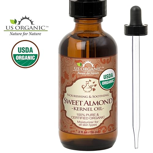 Miniatura 3 de New_US - Aceite orgánico de almendras dulces con certificación USDA orgánico 100 puro y natural virgen prensada en frío sin refinar en botella de