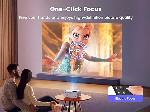 Miniatura 2 de Enfoque eléctrico y TV AndroidProyector 4K con WiFi y Bluetooth, WiMiUS Full HD 1080P 500ANSI Proyector de cine en casa 4K +, 4PAuto Vertical