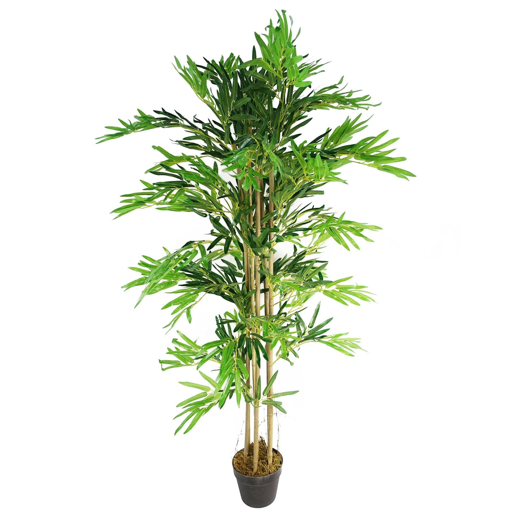 150cm (5ft) Artificial Bamboo Large Plants Trees - Natural Green Home Decor UK