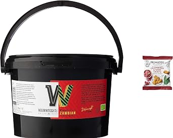 Wainwright's Organic Forest Honey Set 3.18kg + Primadeli Snack   Fairtrade Wild Bee Honey from Zambia | Cold-Pressed, High Pollen, Natural & Unblended | Pack of 1 from SuperfoodUK