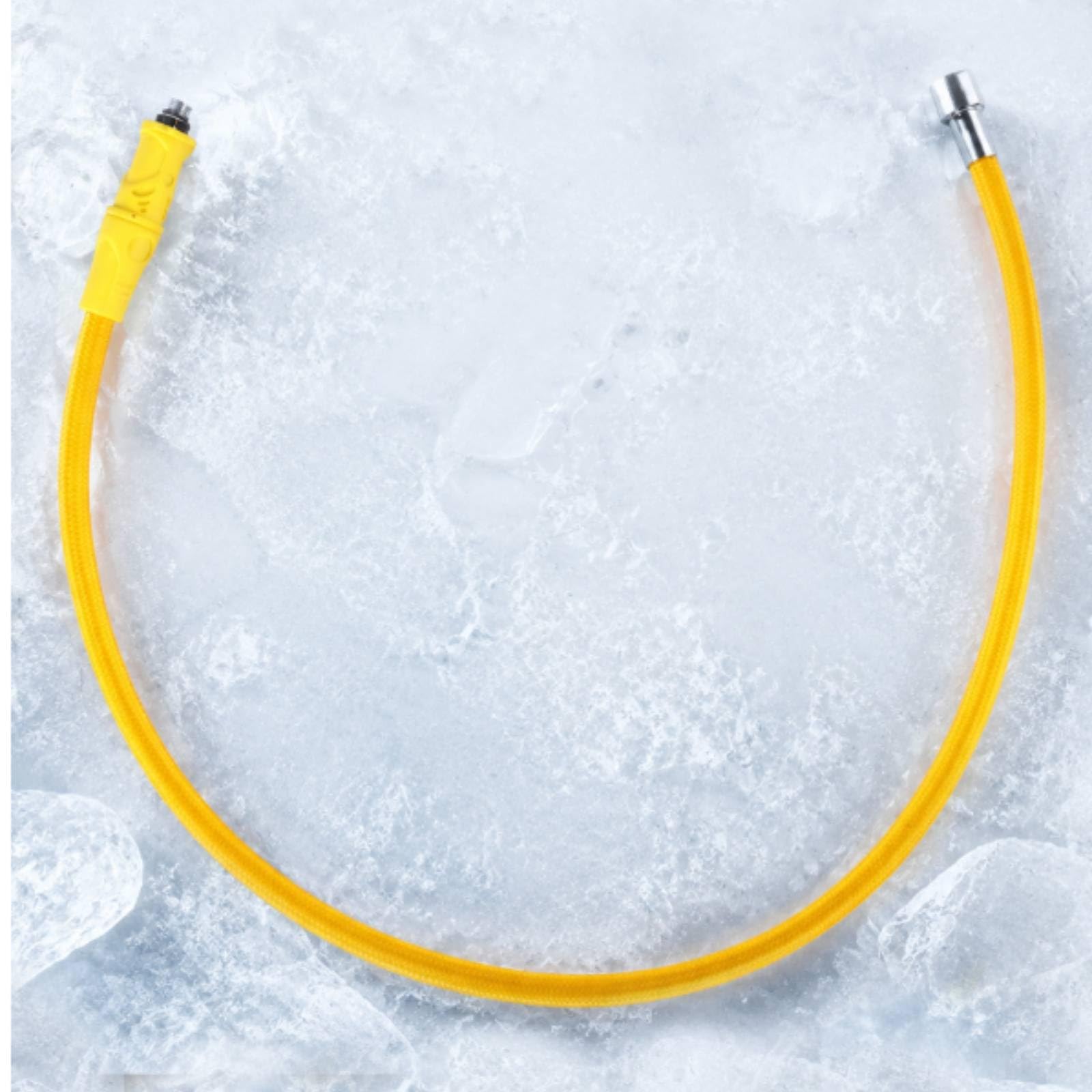 Tubi Regolatore Subacqueo Tubo Regolatore Immersione Frusta Subacquea Frusta Regolatore Sub Trecciato Resistente con Attacchi Filettati Metallici, Nero, 75cm