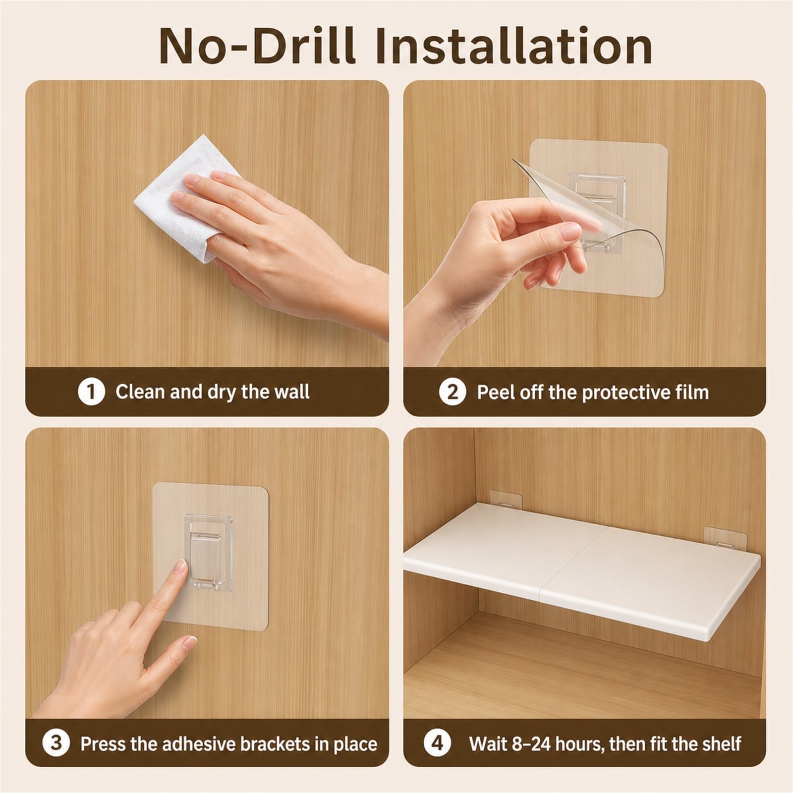 Separador De Armario Extensible,Estante De TensióN para Armario,Sin Clavos Separador De EstanteríAs,Ordenados Y Organizado,para Cocina,Mostradores,Despensa,BañO