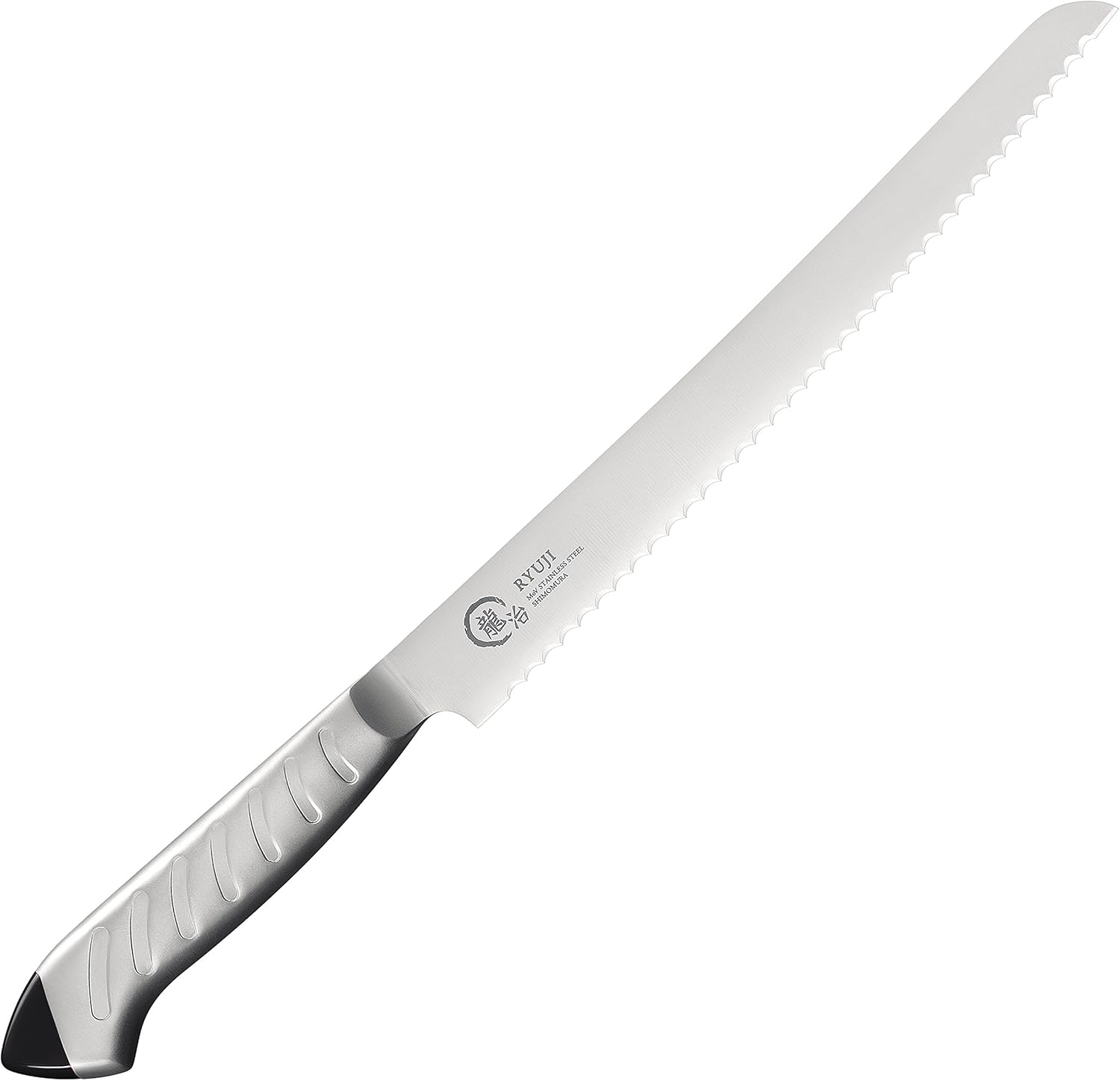 Shimomura Industries RYS-24B Ryuji Stainless Color Bread Slicer, 9.1 inches (230 mm), Black, Molybdenum Vanadium Steel, Dishwasher Safe, HACCP Compatible, Made in Tsubamesanjo, Niigata