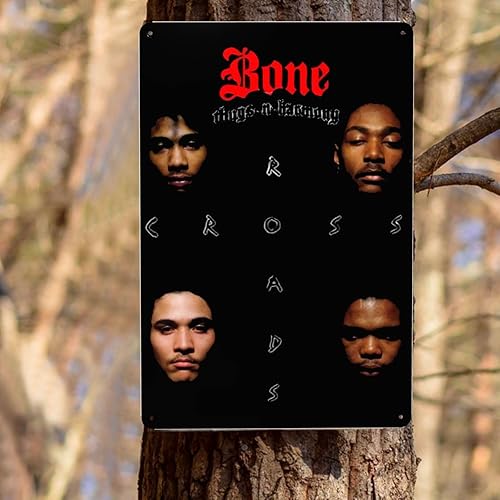 Miniatura 6 de Bone Music Thugs-N-Harmony Band - Letrero de metal para decoración de pared para el hogar, jardín, granja, campo, café y pub, 12 x 8 pulgadas
