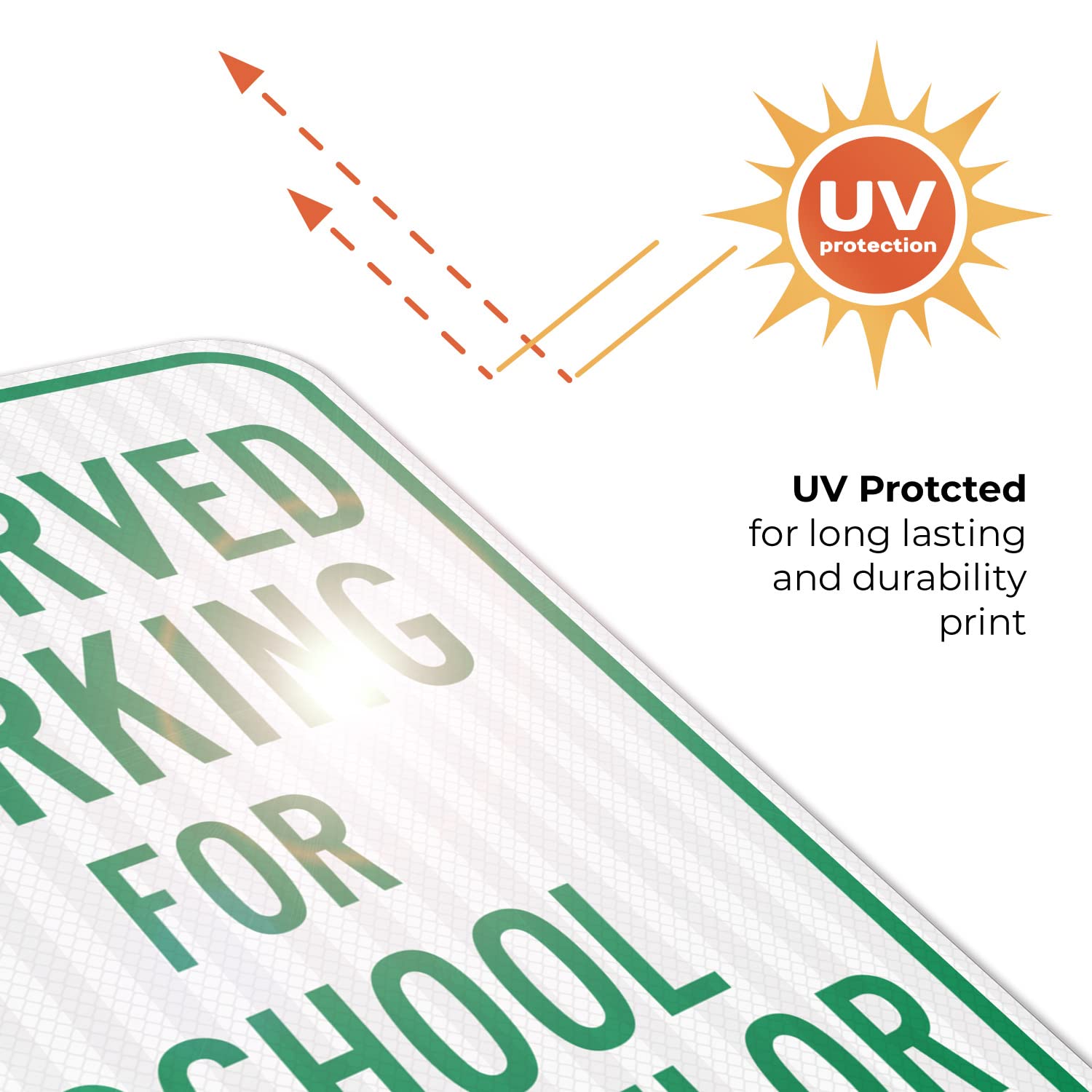 Parking Reserved for School Counselor Sign, 12x18 Inches, 3M EGP Reflective .063 Aluminum, Fade Resistant, Made in USA