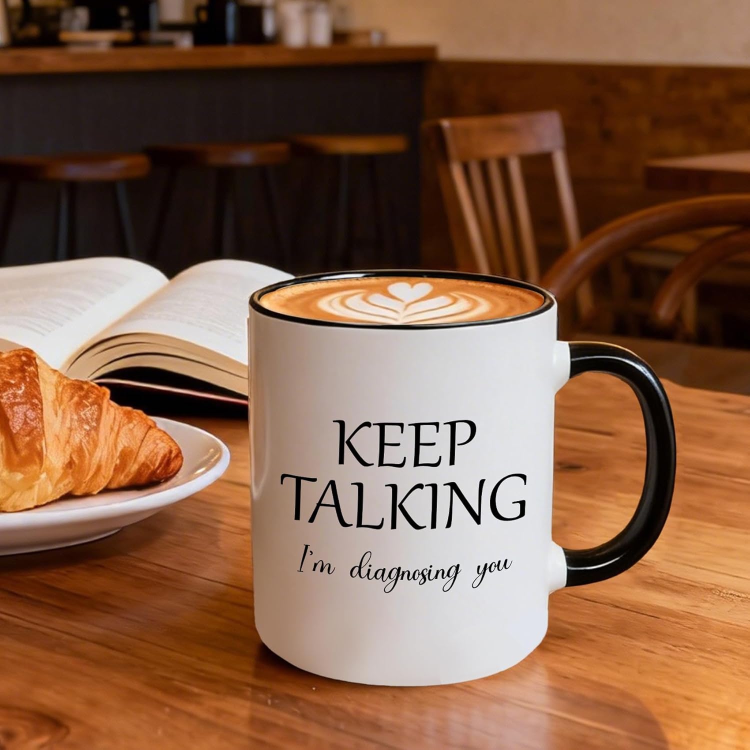 Keep Talking I'm Diagnosing You - Funny Ceramic Coffee Mug 11 OZ - Unique Gifts for Counsellor Psychologist Psychology Doctor Dr Therapist Psychiatrist Pathologist Speech Therapy -34 - Image 2