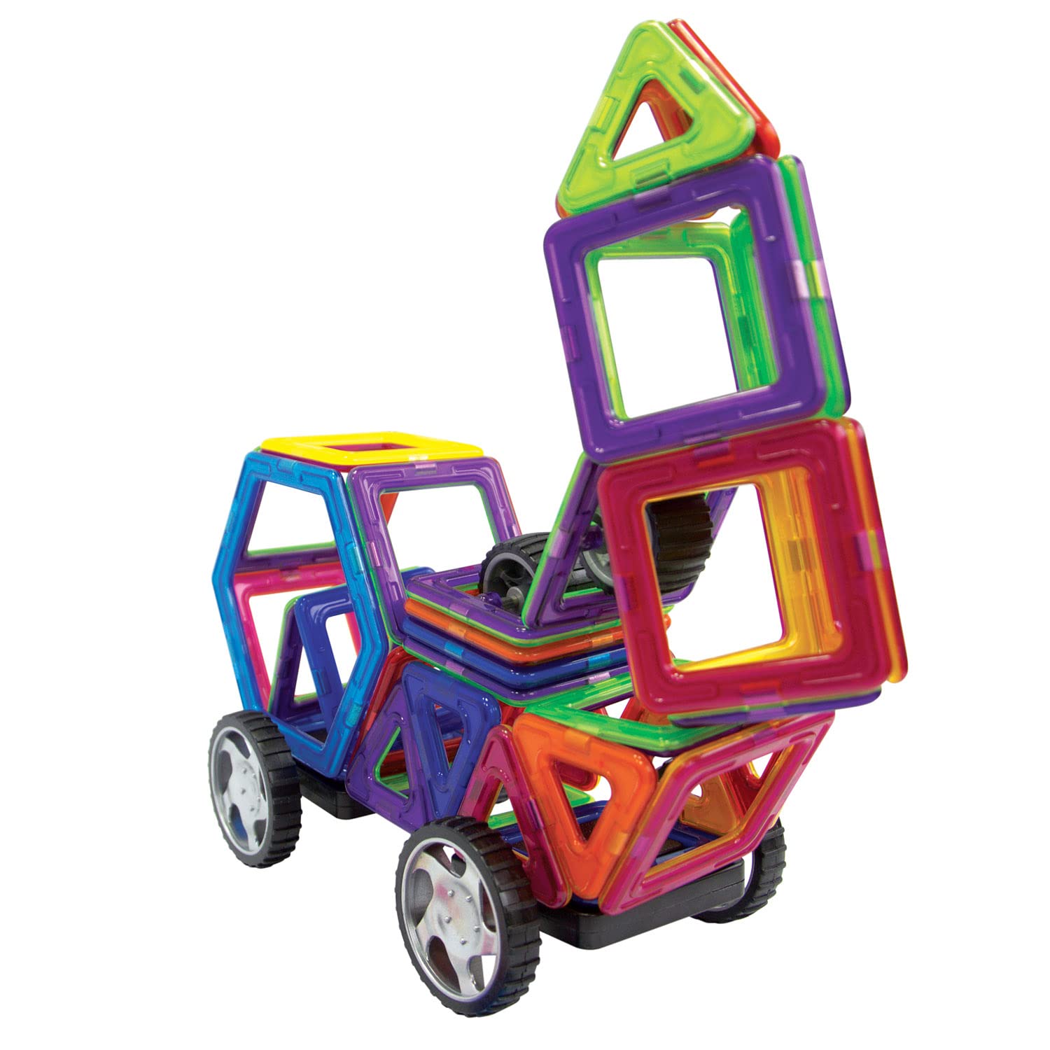 MAGNIKON Jeu magnétique véhicules 32 aimants, jouet de motricité pour l'occupation en voiture, jeu pour les déplacements avec différents puzzles magnétiques, livre magnétique à partir de 3 ans