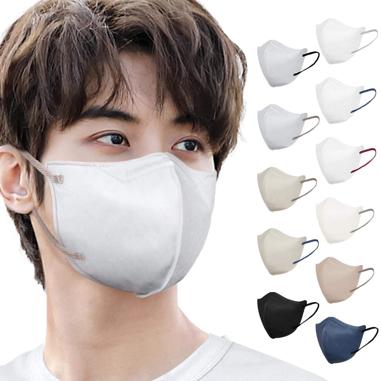 Hellozebra 3D Bi-Color Disposable Mask