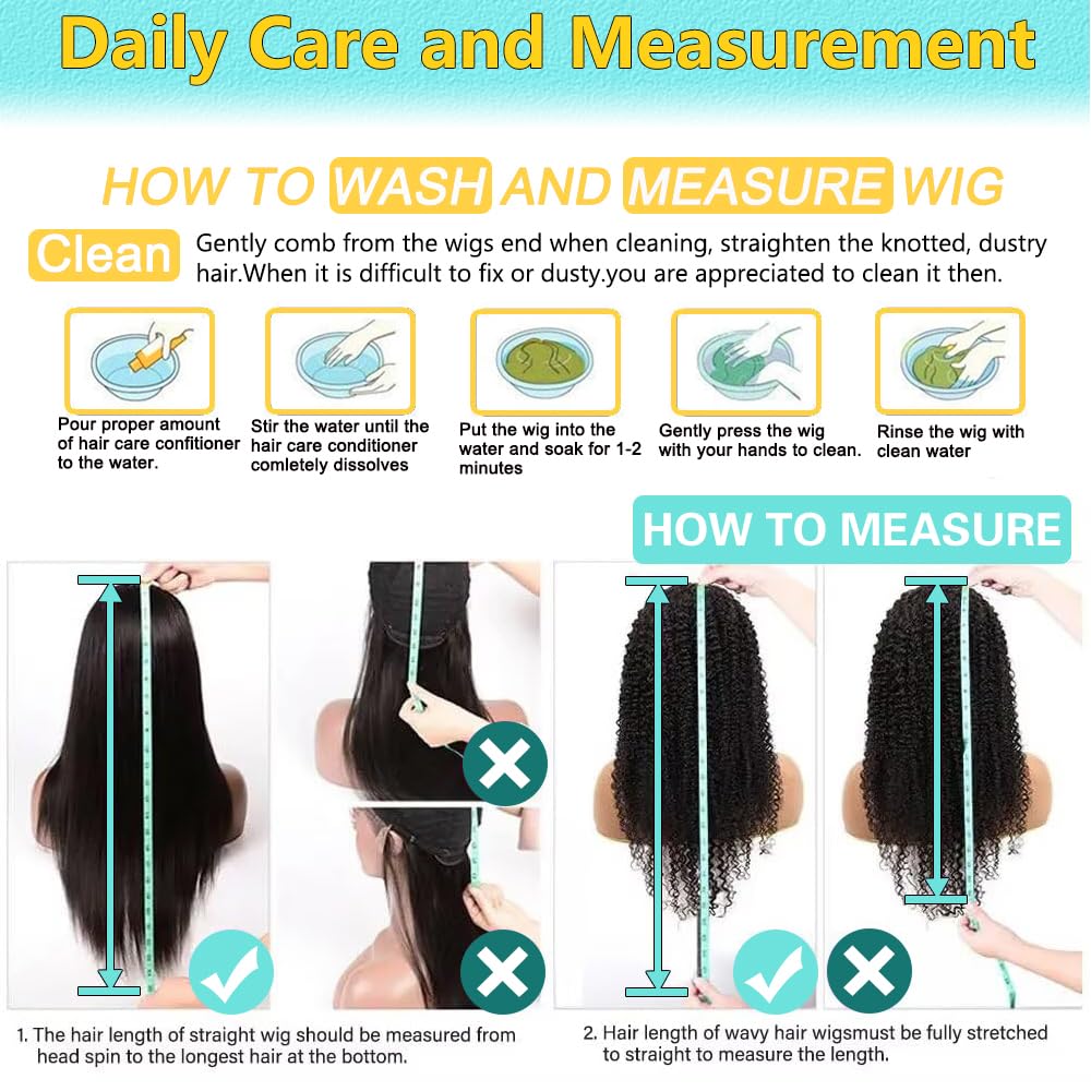 7x5 Deep Wave Glueless Wigs Human Hair Pre Plucked Pre Cut HD Lace 200% Density 7x5 Deep Wave Lace Front Wigs Human Hair 26 Inch Curly Wear and Go Drawstring Wig for Women Beginner Friendly - Image 9