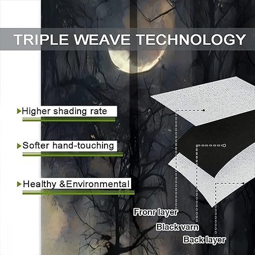 Miniatura 7 de Cortinas góticas de cuervo, tratamientos de ventana de pájaros negros para sala de estar, cortinas de suspenso de alas oscuras, 2 paneles, 42 x 54