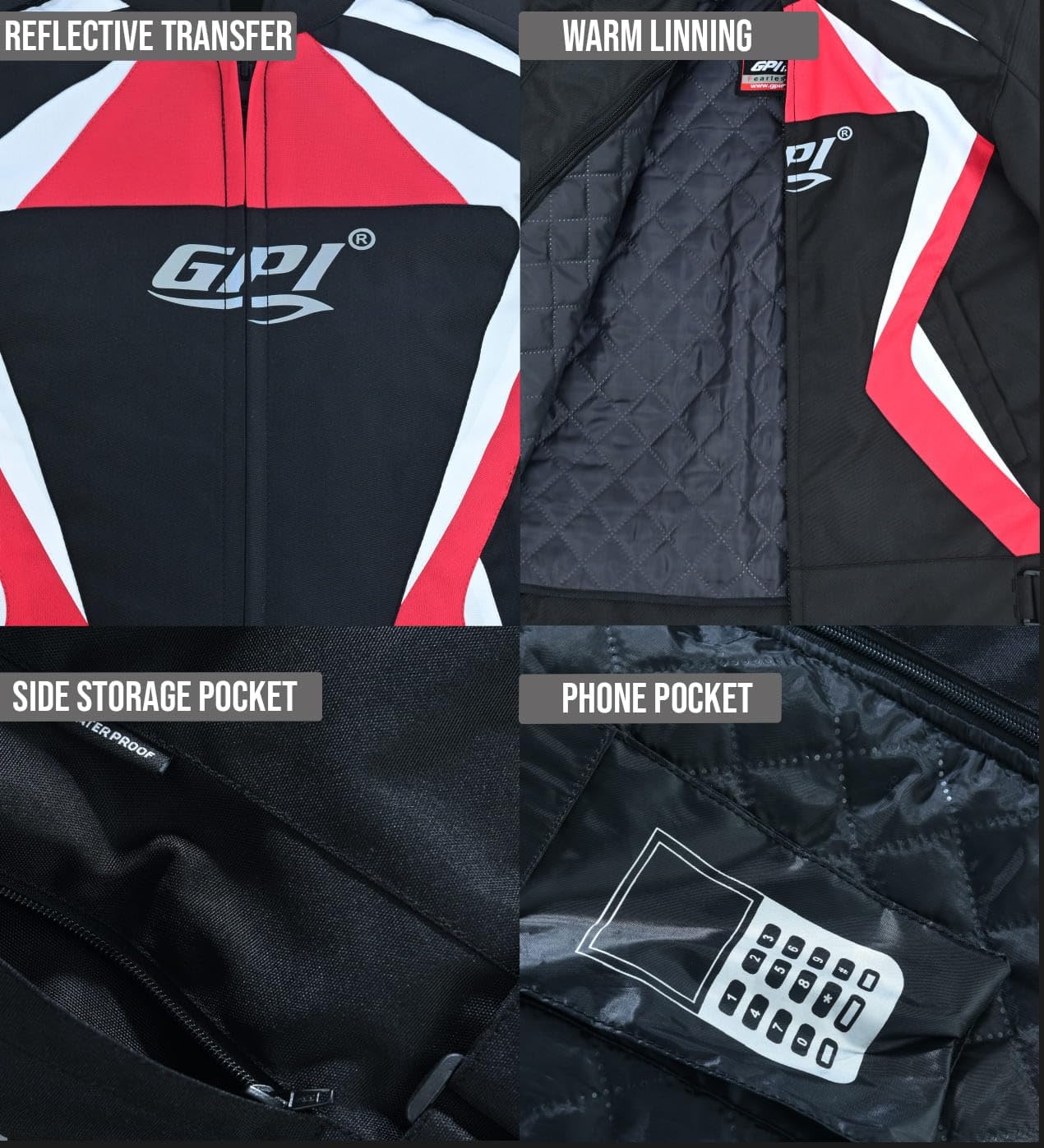 GPI MOTO Dual Sport Motorcycle Jacket – 600D A+ Cordura, Waterproof, CE Armor, Removable Liner for Street & Trail