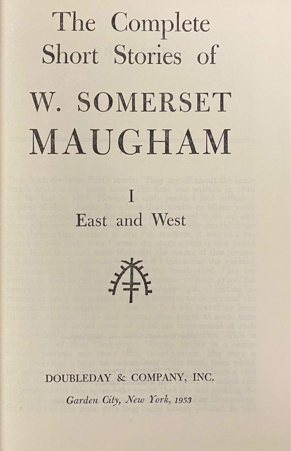 The Complete Short Stories of M. Somerset Maugham Vol.1: East and West - PT01