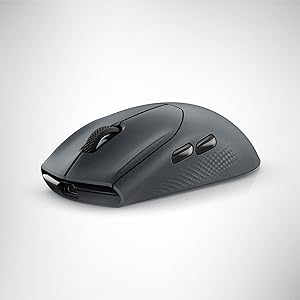 Alienware AW720M Tri-Mode Wireless Gaming Mouse - 2.4GHz Wireless, Bluetooth 5.1, 26,000 DPI, 8-Fully Programmable Buttons, Magnetic Snap Charging Adapter USB-A to USB-C Cable - Dark Side of The Moon