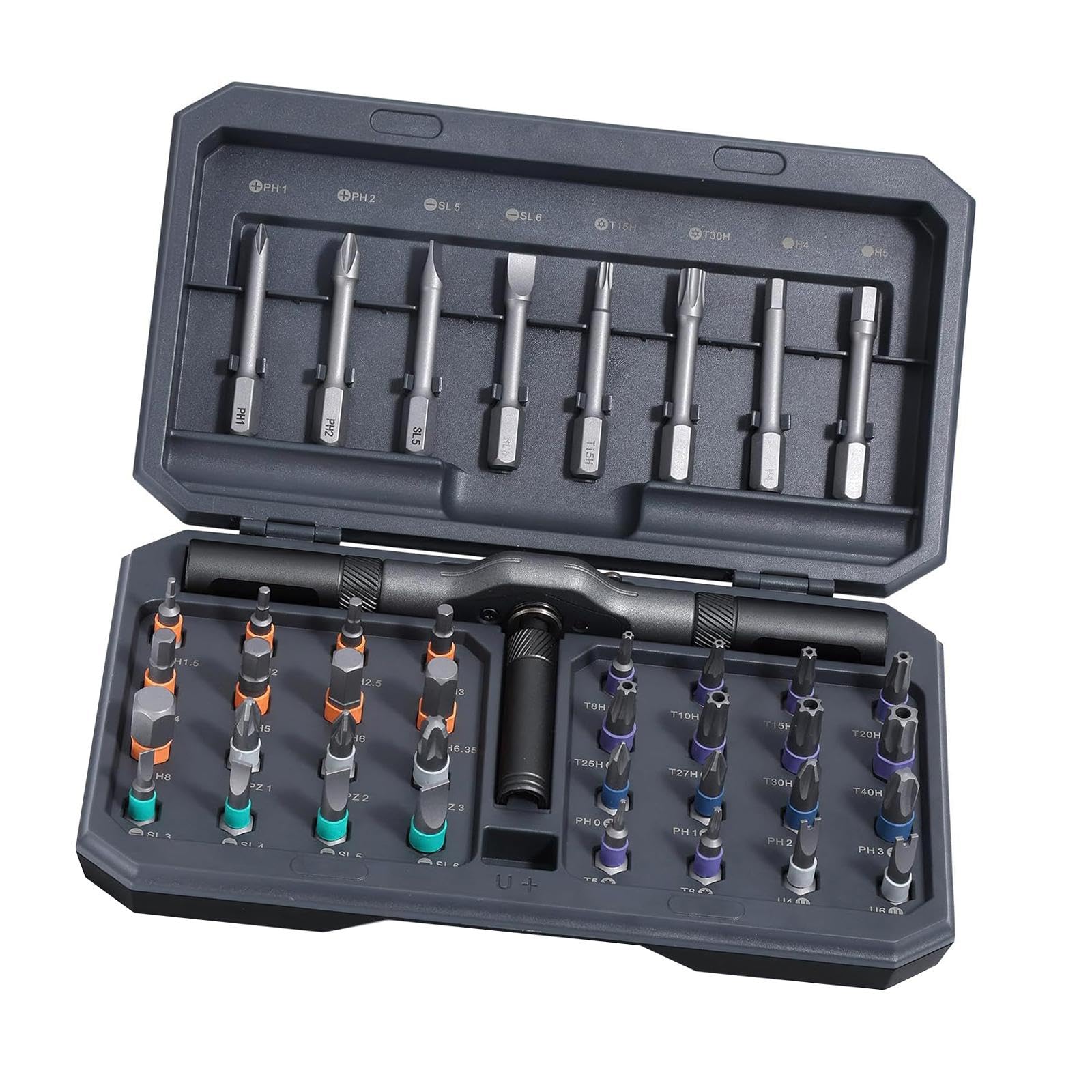 Milageto 42-in-1-Schraubendreher-Set, Reparatur-Werkzeugsatz, Teile mit Koffer, Multifunktions-Präzisionswerkzeuge, DIY-Bastelprojekt für den Vatertag zu Hause