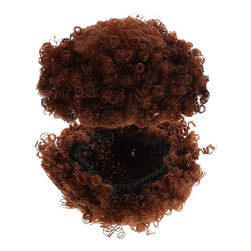 Short Curly Bob Wigs 1 Pair Medium-length Synthetic Hair Topper