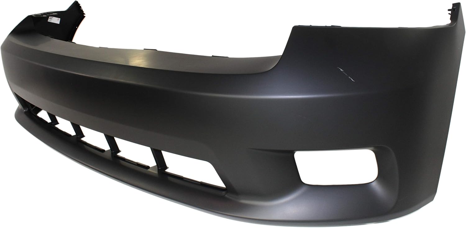 Garage-Pro Front Bumper Cover Fascia, Primed Plastic For 2009-2012 Dodge RAM 1500, Front Bumper Replacement, Spot Package, Fog Lamps