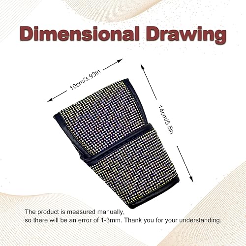 Miniatura 2 de Funda para pomo de palanca de cambios de automóvil, protector de piel sintética para palanca de cambios con accesorios interiores brillantes,