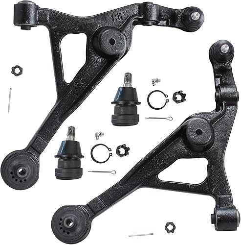 Miniatura 141 de Detroit Axle - Kit de brazos de control frontal RWD para Chrysler 300 Dodge Challenger Charger Magnum, 2 brazos de control superiores 2 rótulas