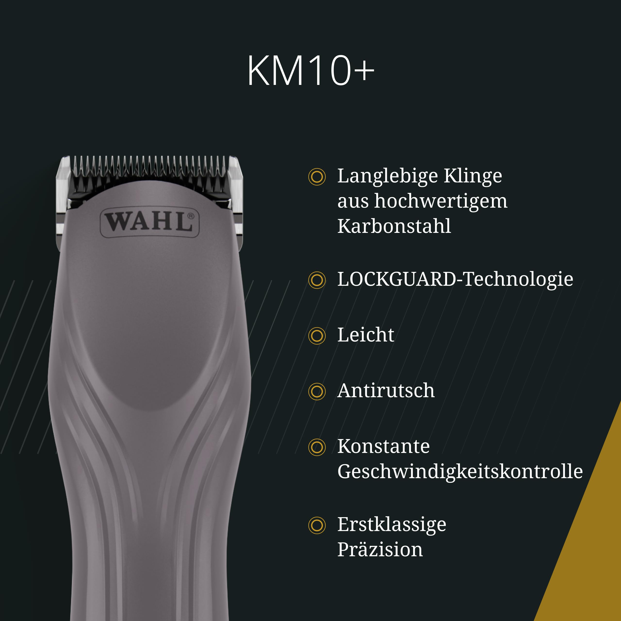 Wahl KM10+ Animal Clipper - Kabelgebundene Tierschermaschine - Leicht, Leise & Effizient - Für Katzen, Hunde, Haustiere - Lila