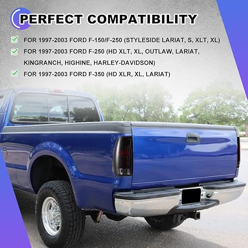 Miniatura 6 de Nixon Offroad Luces traseras para Ford F-150 F-250 F-350 1997 1999 2000 2001 2002 2003 Ford F-150 F-250 F-350 Conjunto de luz trasera de lámpara de