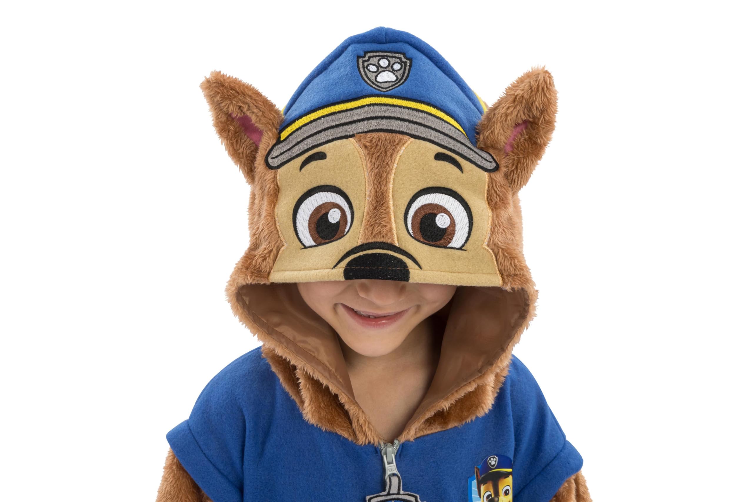 Chaks - kombinezon dla dzieci Chase, puszysty onesie | Oficjalny kombinezon Paw Patrol z kapturem i uszami, kostium i strój na co dzień oraz na karnawał