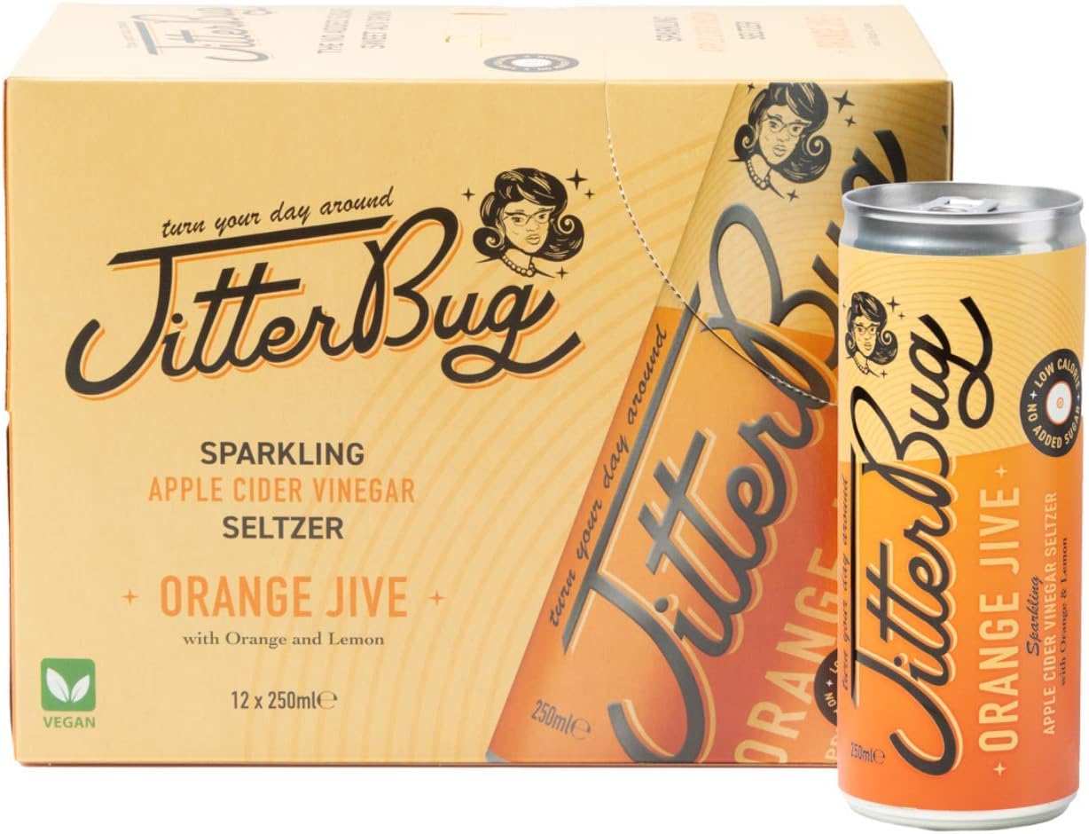 Jitterbug Cider Vinegar Energy Drink 250ml Orange Jive 12 x 250ml ACV