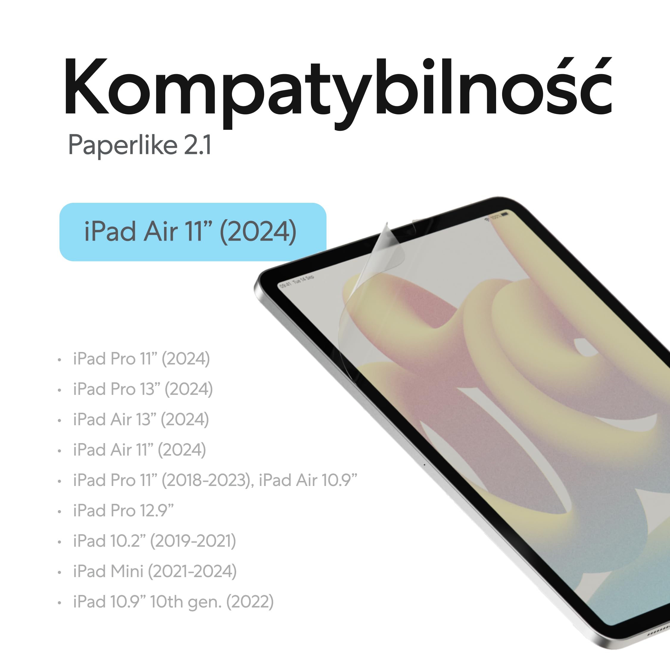 Paperlike 2.1 (2 sztuki) na iPad iPad Pro 13” (2024) - przezroczysta osłona ekranu do notowania i rysowania jak na papierze | (poprzednia wersja) zapewnia autentyczne wrażenie papieru