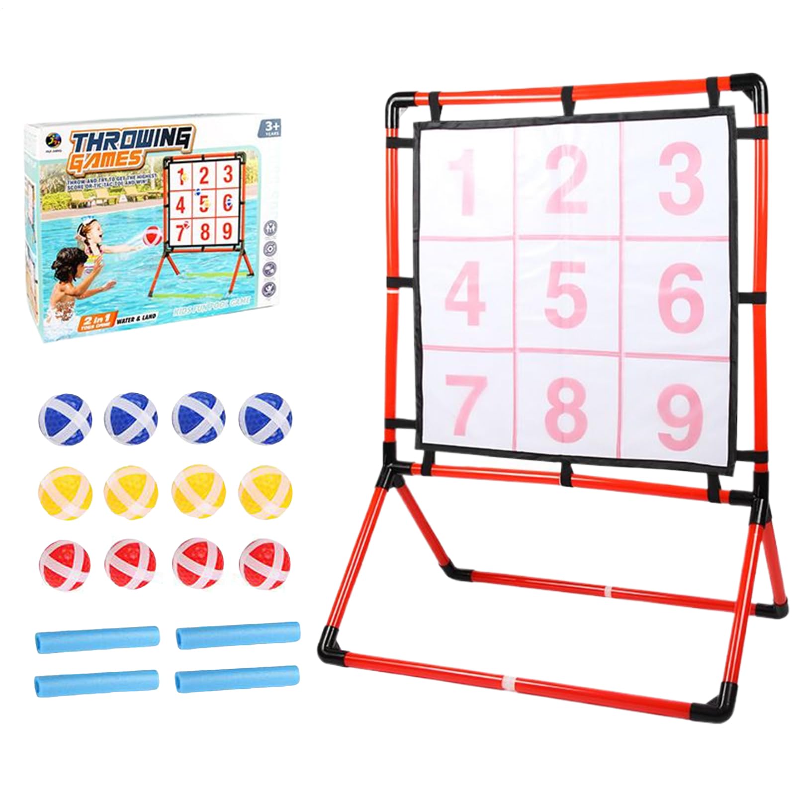Juego de lanzamiento al blanco Juguete Educativo Portátil Interactivo | juego de lanzamiento de pelotas adhesivas al blanco para exterior Interior Exterior Adultos Familia Niños