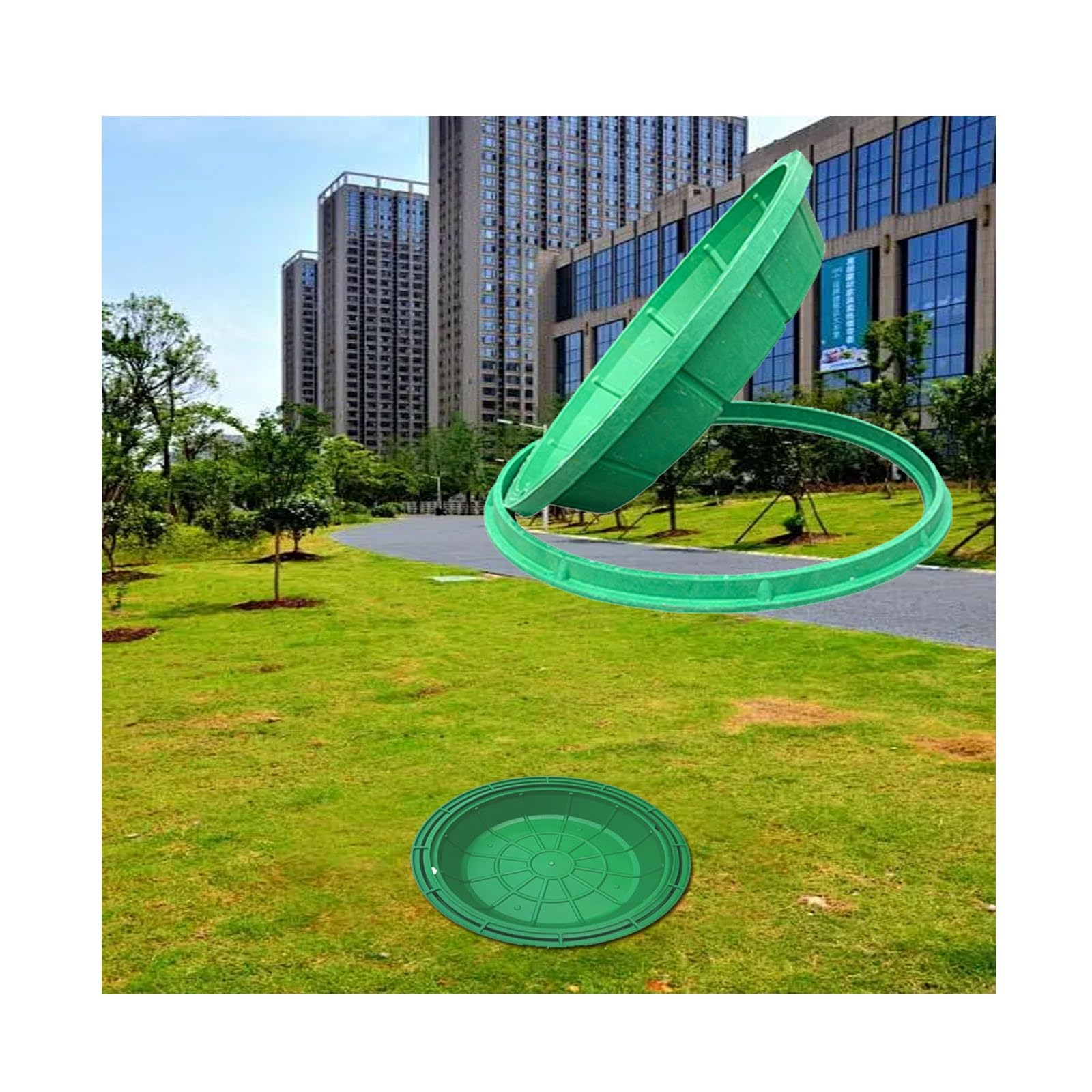 Couvercle d'égout rond de haute qualité en résine composite durable