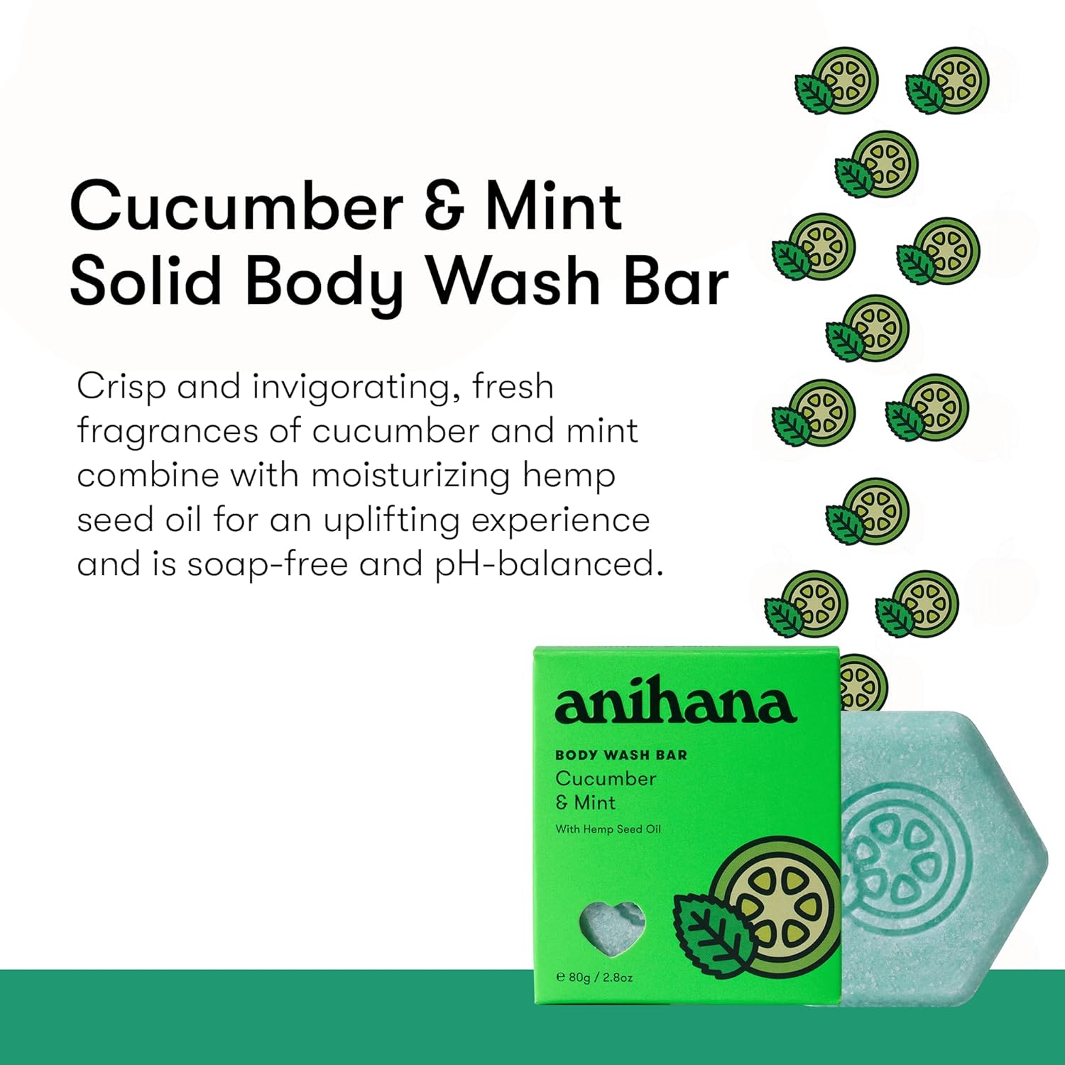 ANIHANA Fresh Start Bath and Body Spa Gift Set Bundle, 1 Shampoo Bar, 1 Conditioner Bar, and 1 Body Wash