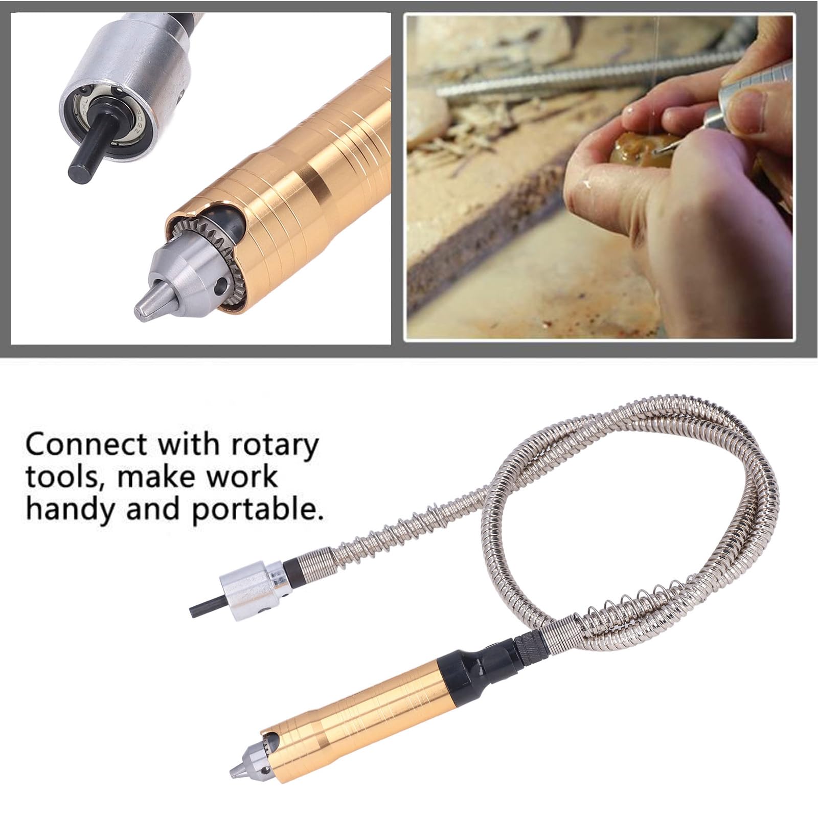 Arbre Flexible, Axe Flexible Arbre D'extension De Perceuse Flexible, Rallonge Flexible Pour Meuleuse électrique E Broyeur Rotatif, Tige Flexible Pour Perceuse Et Outil De Meuleuse Rotative, 0,3-6,5mm