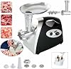 CROWNSHOP Electric Meat 2800W Mincer Grinder Food Grinding Mincing Machine Sausage Maker Stuffer with 7 Attachments Included Grind Variety of Poultry Meat