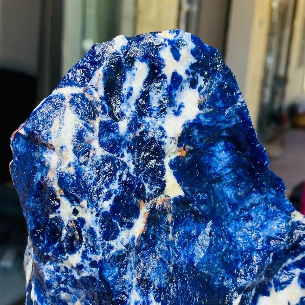 Bellissimo Pietra preziosa di cristallo grezzo naturale di sodalite blu for il bilanciamento energetico(450-500g)