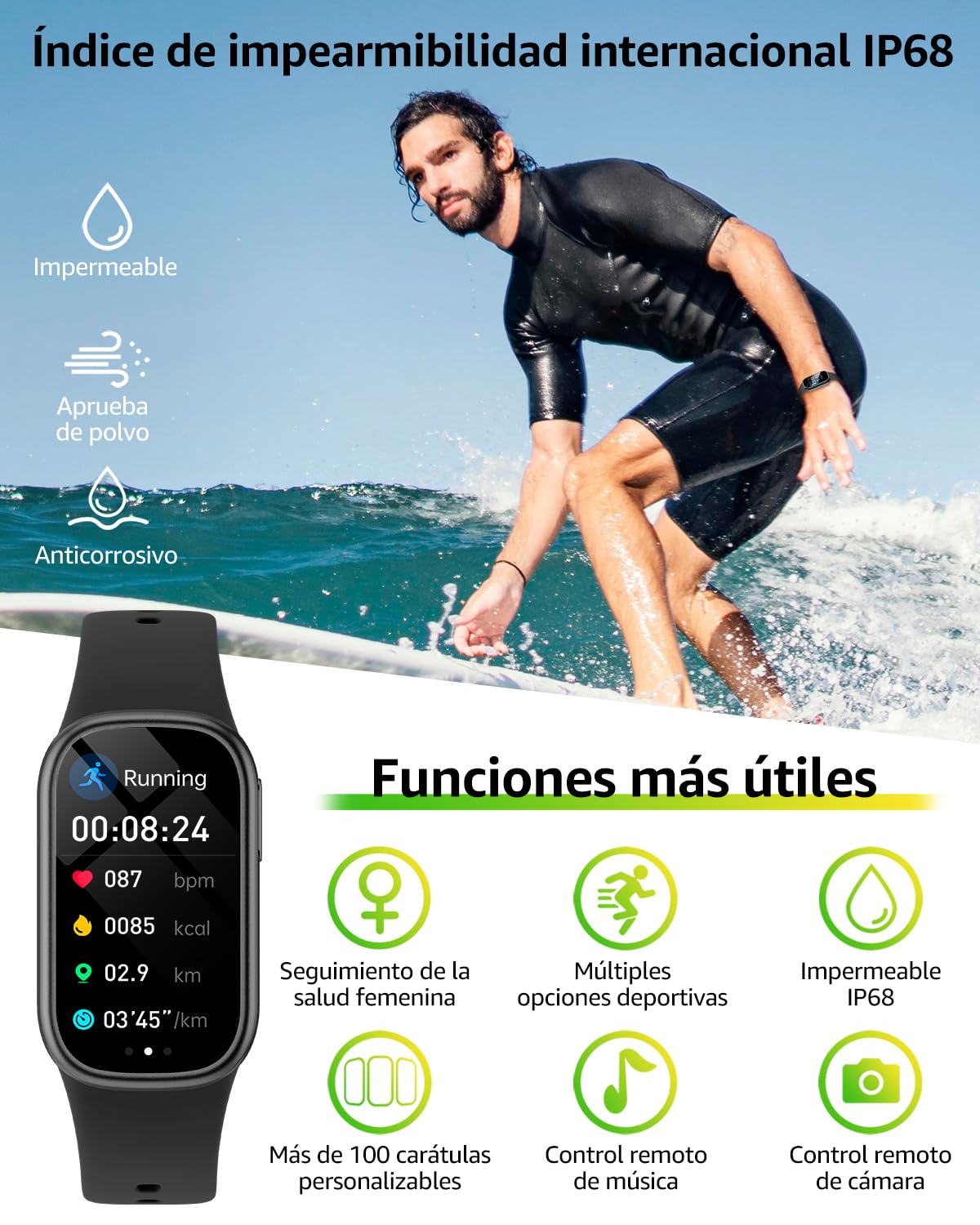 Frecuencia Cardíaca Reloj Samsung Galaxy Fit R370n Xiaomi Band