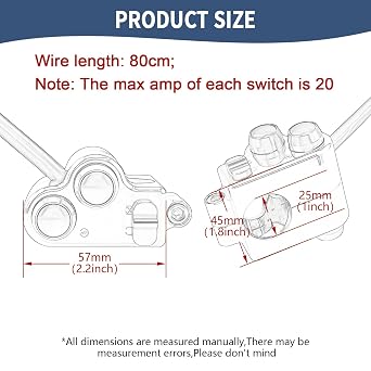 Motorcycle Handlebar Switch 1 25mm Turn Signal Switch Headlight Starter Horn Power Controls Custom Switches For Harley Honda Suzuki Yamaha Kawasaki Victory Cafe Racer Chopper Bobber Universal (Black)