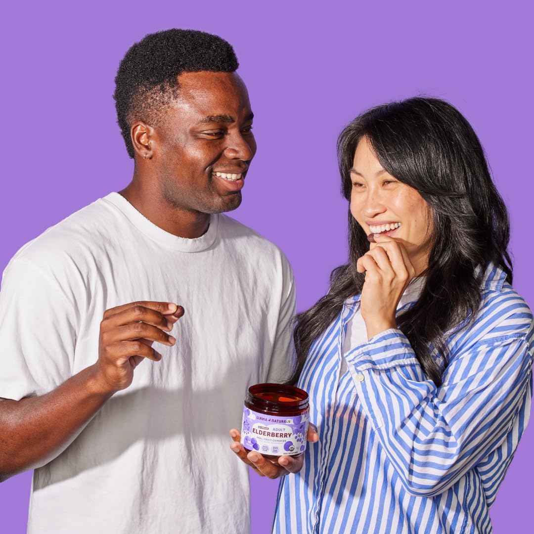 Llama Naturals Elderberry Gummies for Adults, Vegan, Organic Immune Support Supplement with Vitamin C and Zinc, Real Fruit Gummy Vitamins for Immunity, Chewable, No Added Sugar Cane, 90 Ct - Image 3