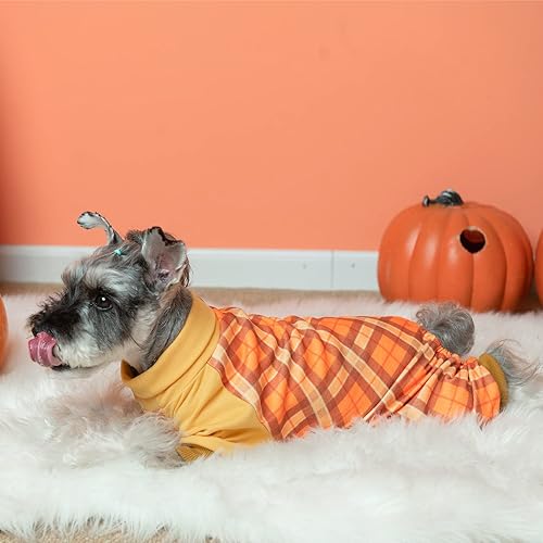 Miniatura 5 de BEAUTYZOO Pijama elástico para perros pequeños y medianos, ropa de terciopelo suave para perros fríos de invierno, cuello ajustable, pijama de