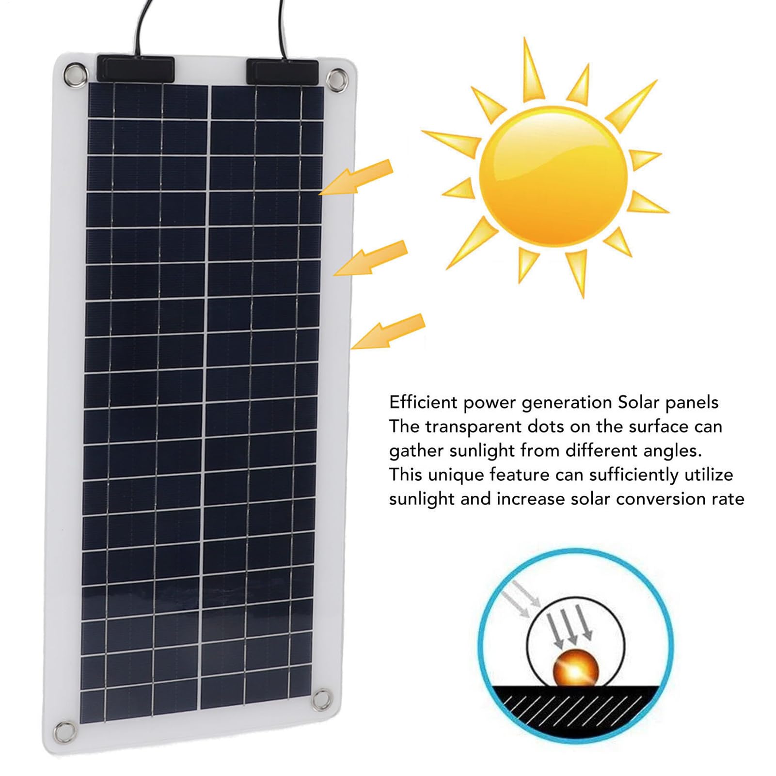 Caricabatteria Per Auto Solare: Pannello Di Ricarica Impermeabile | Circuito A Doppia Uscita | Mantenitore Di Di Efficienza Energetica, Regolazione Di Tensione Di Gocciola,per